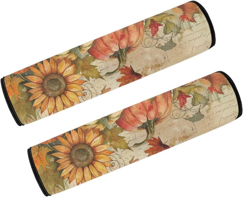 Vanideaoty Pumpkin Sunflower Wheelchair Arm Pads Comfortable and Protective Medical Accessory Elastic Office Chair Arm Pads for Padded Lightweight Thanksgiving Decor - Image 3